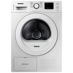 Samsung DV70F5E0HGW Heat Pump Condenser Tumble Dryer, 7kg Load, A++ Energy Rating, White